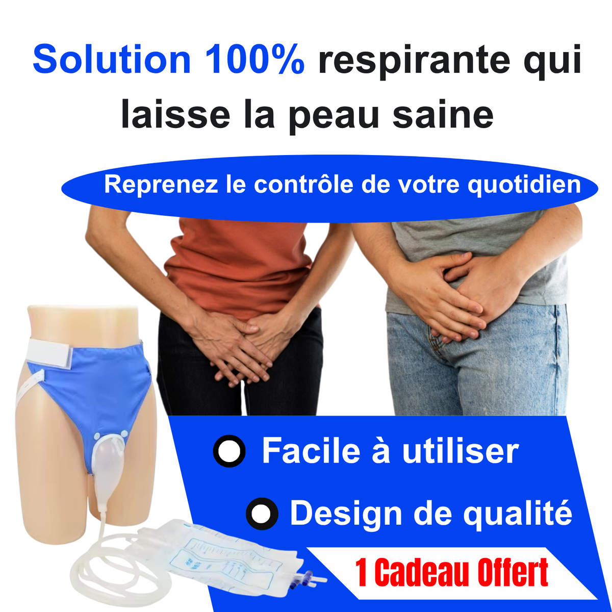 Zéro Fuite, Zéro Stress -Le Collecteur d'Urine Portable et Discret pour Vivre et Voyager sans Crainte des Fuites