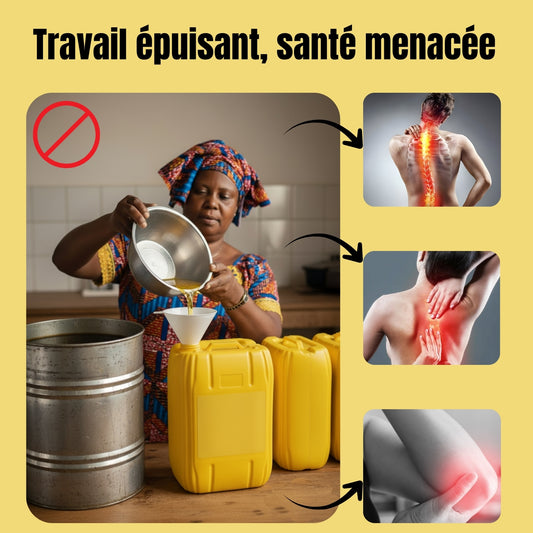 Transférez n'importe quel liquide en 60 secondes, sans effort et sans une seule goutte par terre