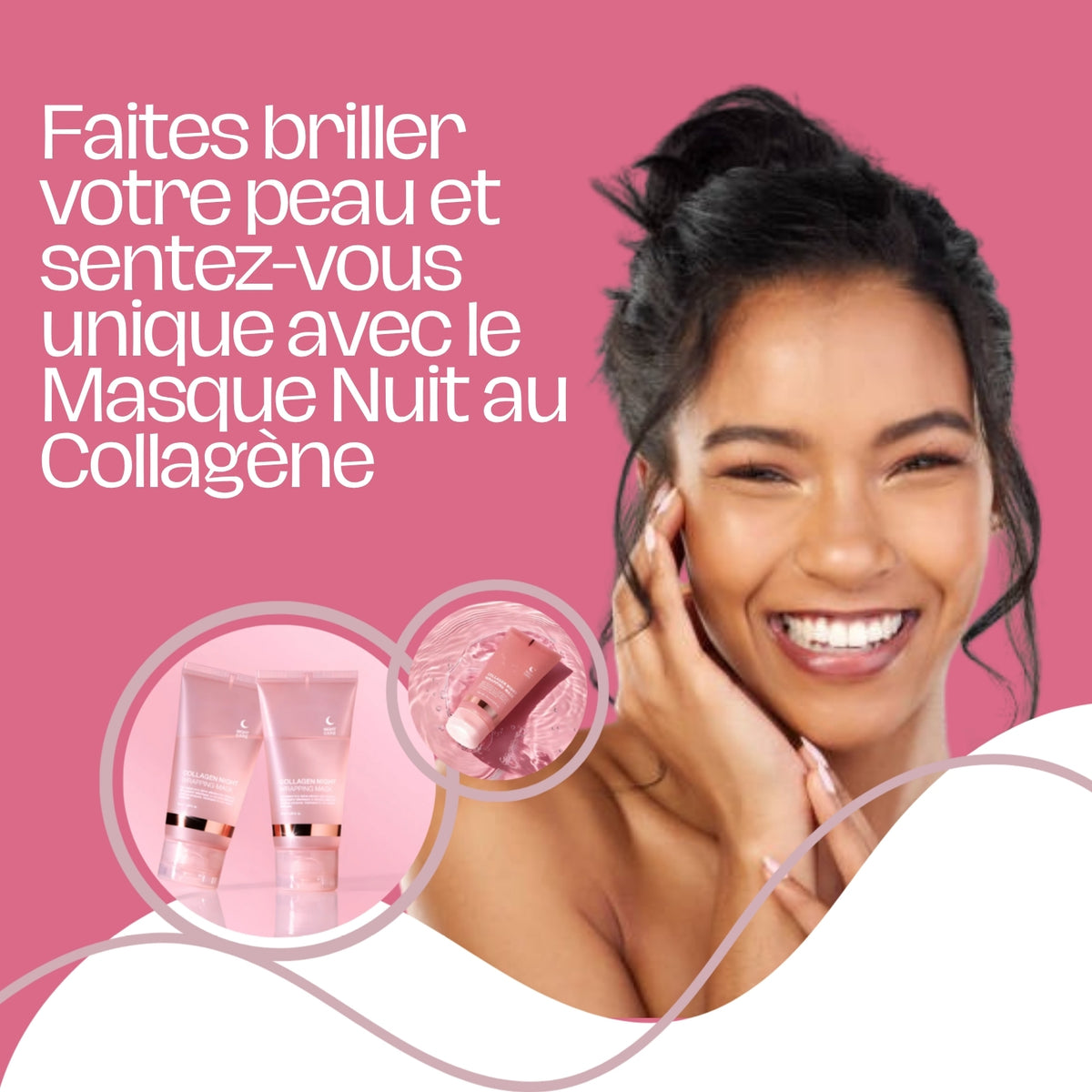 Masque de Nuit au Collagène - La Peau de Vos Rêves, au Réveil
