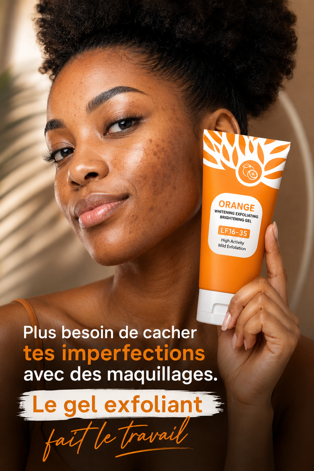 GEL EXFOLIANT À L’ORANGE –  Le secret pour une peau éclatante et sans imperfections