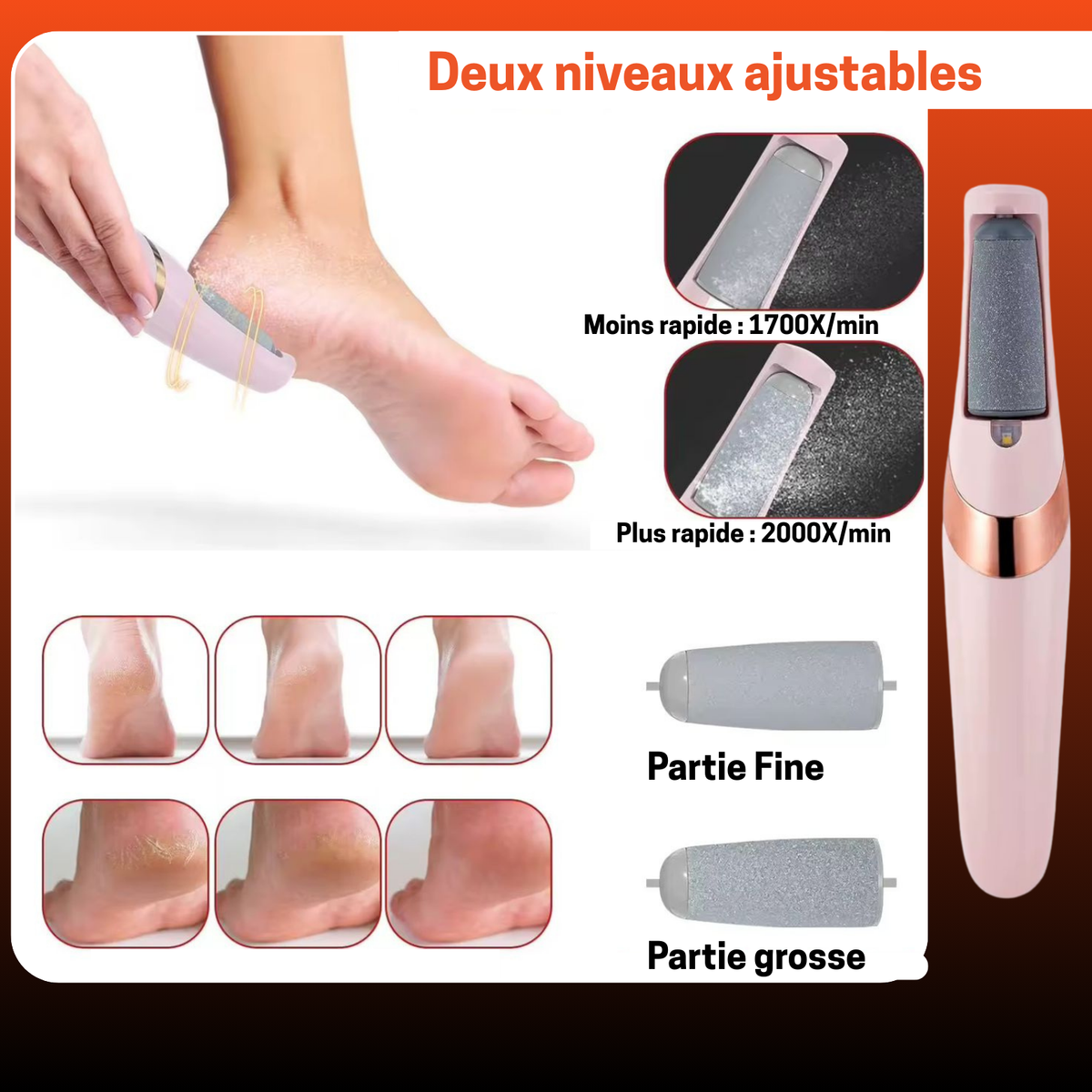 👣 KIT ÉLECTRIQUE ANTI-CALLOSITÉS – Ta Confiance Commence par Tes Pieds !