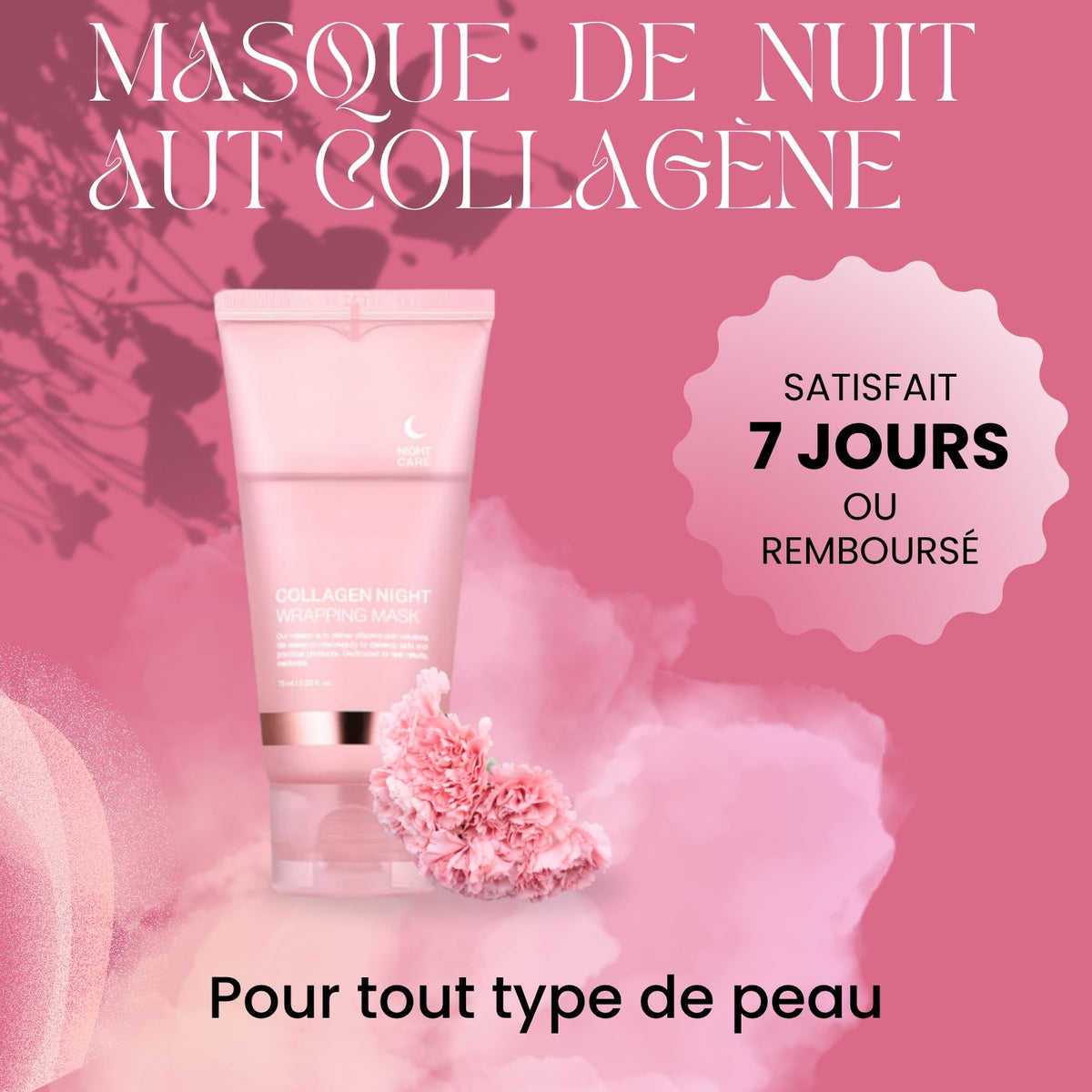 Masque de Nuit au Collagène - La Peau de Vos Rêves, au Réveil