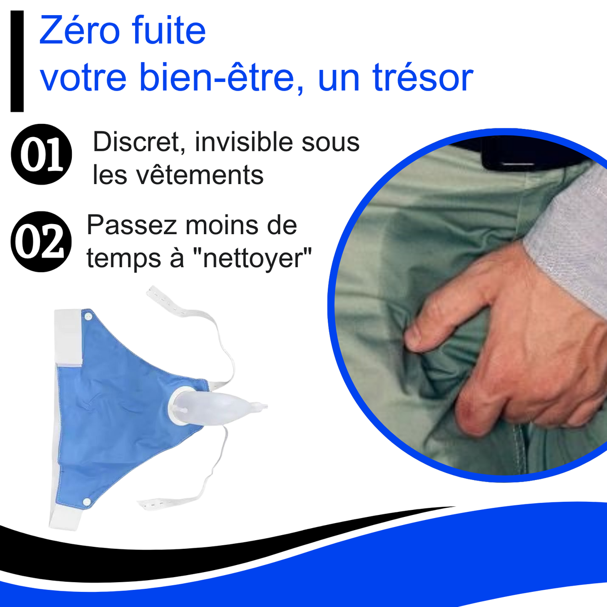 Zéro Fuite, Zéro Stress -Le Collecteur d'Urine Portable et Discret pour Vivre et Voyager sans Crainte des Fuites