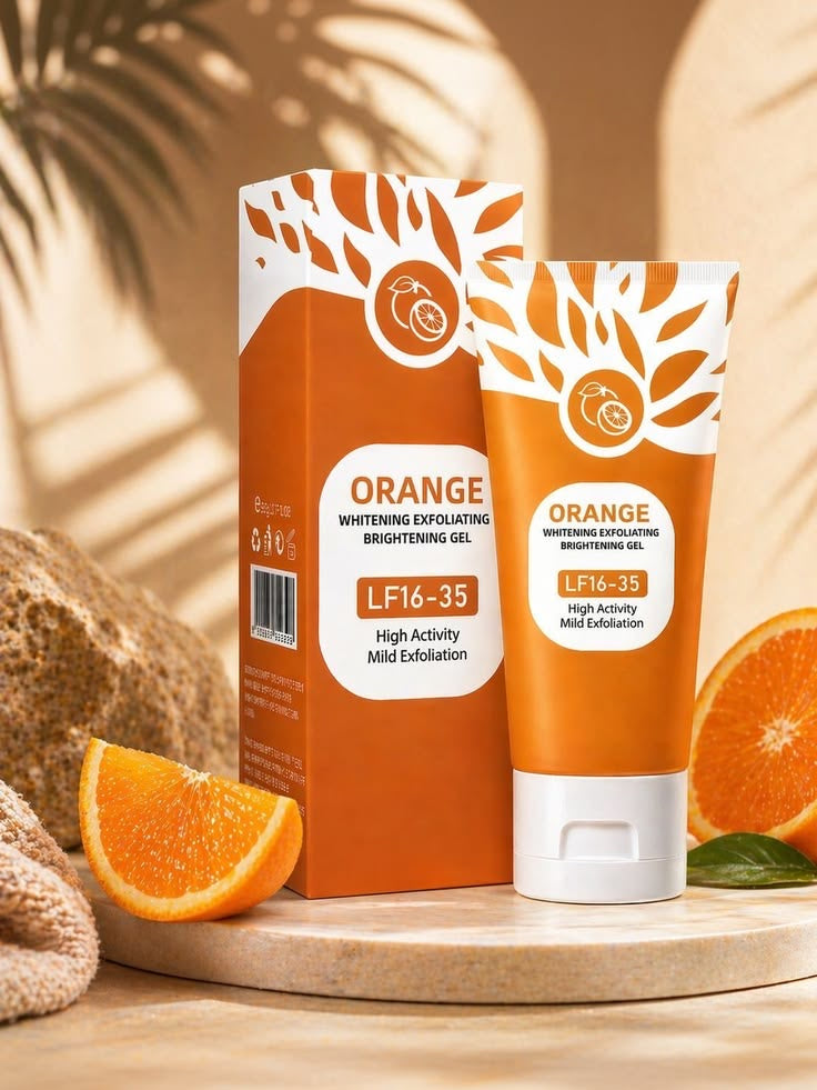 GEL EXFOLIANT À L’ORANGE –  Le secret pour une peau éclatante et sans imperfections