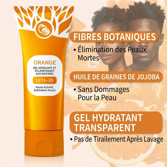GEL EXFOLIANT À L’ORANGE –  Le secret pour une peau éclatante et sans imperfections